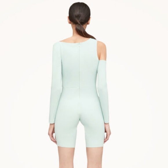 NWT Wolford Cold Shoulder Winter Green Warm Up Jumpsuit - Picture 3 of 10